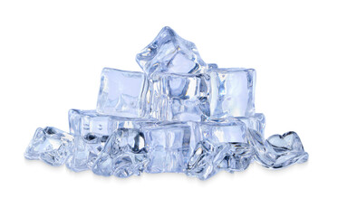 Ice isolated on white background. Ice clipping path