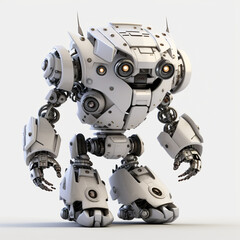 Naklejka premium Robot transformer on isolated background , Generative AI