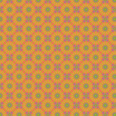 vintage pattern with geometric  flowers