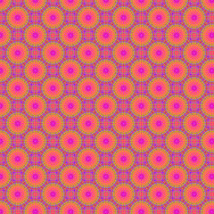seamless geometric  background with flowers
