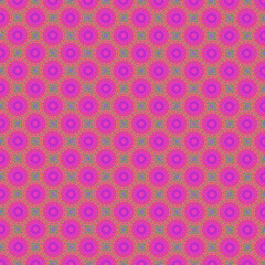 seamless pattern with pink geometric flowers