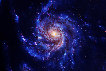Beautiful blue space nebula. Elements of this image furnishing NASA.
