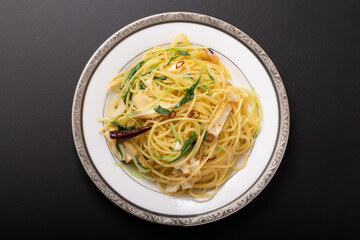 厚揚げと水菜のぺペロンチーノ