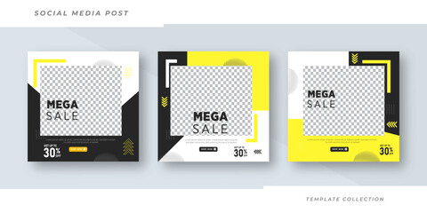 Mega sale post design template background