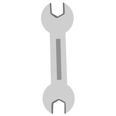 Wrench is a tool consisting of a handle with one end designed to hold, twist, or turn an object.  Spanner cartoon hand drawing PNG transparent.