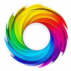 abstract logo design with rainbow pride concept , generate with AI