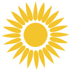 Sun icon clipart. Vector illustration flat design.