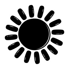 Sun icon clipart. Vector illustration flat design.