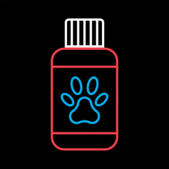 Pet shampoo vector icon. Pet animal sign
