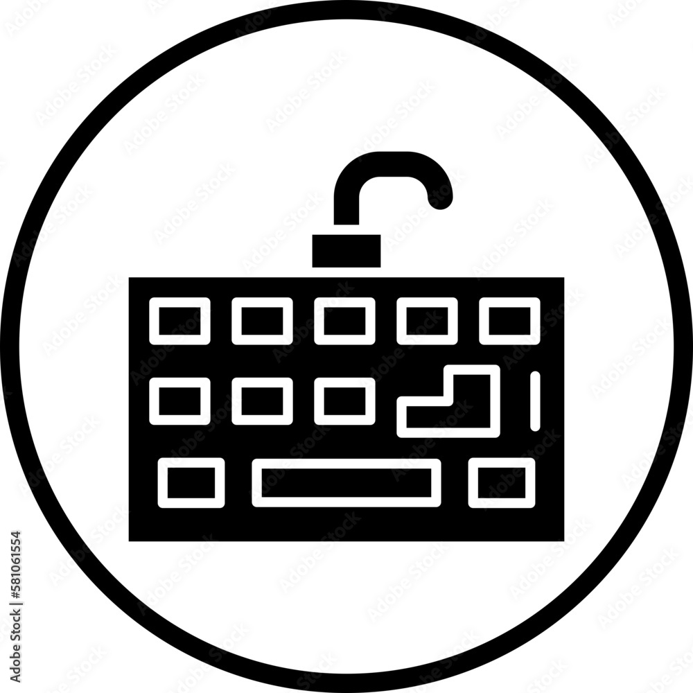 Fototapete vector design keyboard icon style