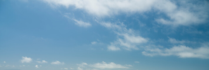 Panoramic view of blue sky and white clouds
