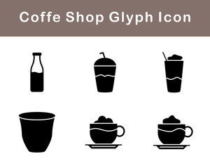 Coffe Shop Vector Icon Set