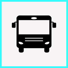 Bus vector icon. Transportation sign