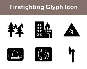 Firefighting Vector Icon Set