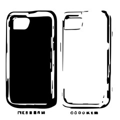 illustration of a phone with case