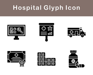 Fototapeta premium Hospital Vector Icon Set