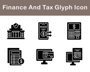 Finance And Tax Vector Icon Set