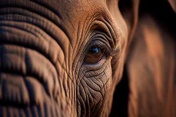 Foto op Aluminium elephant eye close up © Artsy
