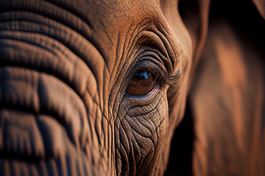 elephant eye close up