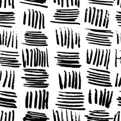 Vector Seamless Hand Drawn Scribble Pattern. Minimal Artistic Sketch Endless Print.