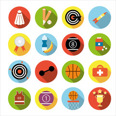 Set of flat sports icons