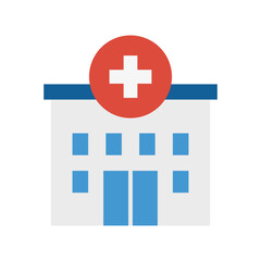 Fototapeta premium Hospital building, medical icon.