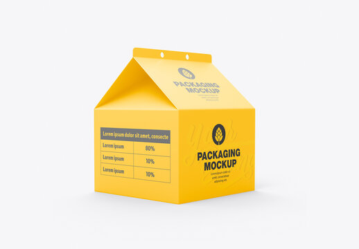 Milk Carton with Screw Cap Mockup