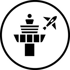 Vector Design Control Tower Icon Style