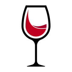 Wine glass icon isolated on white background