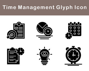 Time Management Vector Icon Set