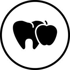 Vector Design Tooth Nutrition Icon Style