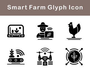 Smart Farm Vector Icon Set