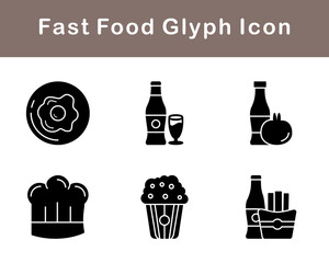 Fast Food Vector Icon Set