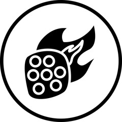 Vector Design Meteorite Icon Style