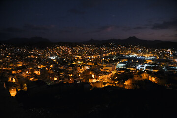 Fototapeta na wymiar Mindelo, São Vicente Cabo Verde, Monte Cara