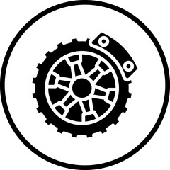 Vector Design Brake Disc Icon Style