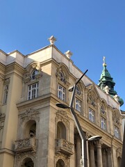 facade of a building in the center