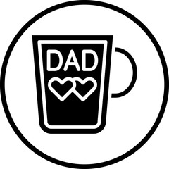 Vector Design DAD Mug Icon Style
