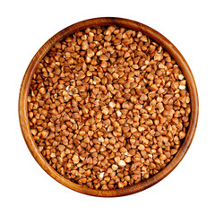 buckwheat in a bowl isolated on white png