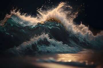 Waves created using AI Generative Technology