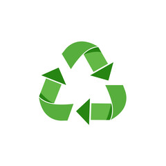 Obraz premium Recycling sign. Processing of products and things. Caring for the environment and nature. Eco. Vector stock illustration.