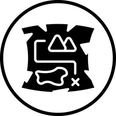 Vector Design Pirate Map Icon Style