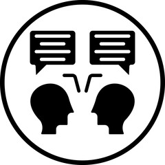 Obraz premium Vector Design Face to Face Talk Icon Style