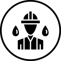 Vector Design Oil Worker Icon Style
