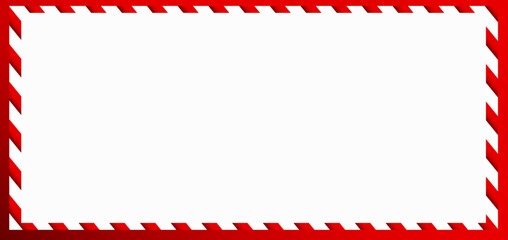 Red diagonal bands along the perimeter of the sheet with white background . Empty form for message, envelope or banner.