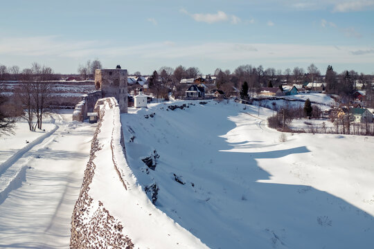 Ancient Izborsk fortress, architectural monument