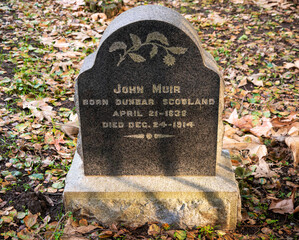 John Muir's Grave at John Muir National Historic Site - obrazy, fototapety, plakaty