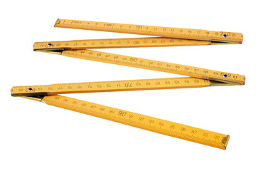 Yellow folding ruler