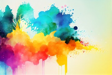 Watercolor Illustration of a Abstract Colorful Background Wallpaper Design. Generative AI