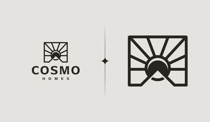 Building Residence Real Estate House Logo. Universal creative premium symbol. Vector sign icon logo template. Vector illustration